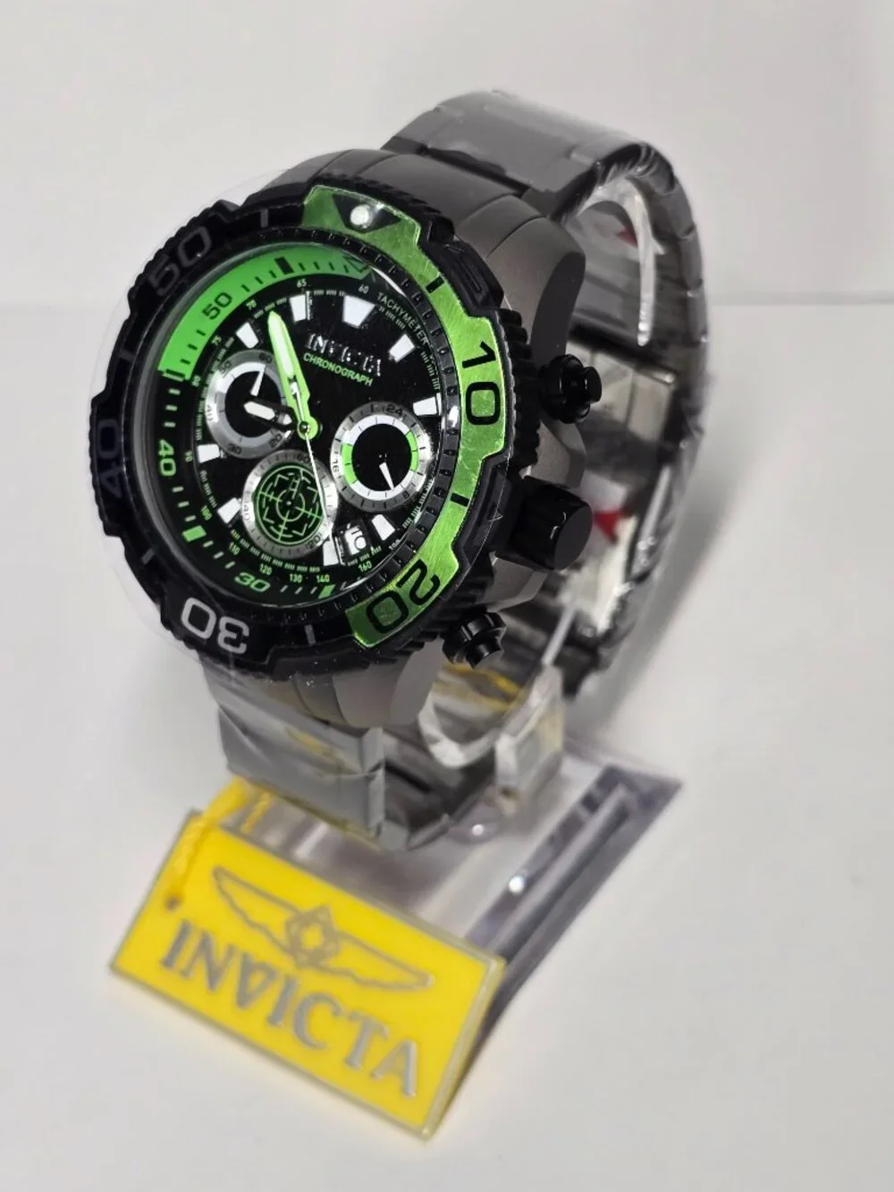 Invicta Commander TI-22 Titanium Men's Watch - 48mm, Green Black, Grey (49494)
